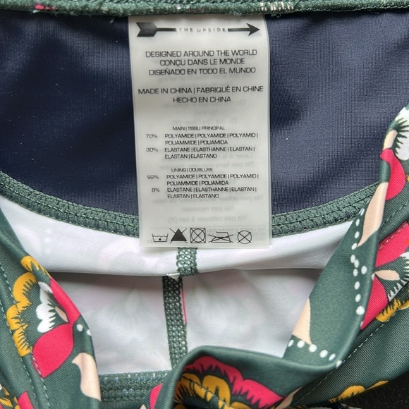 Anthropologie THE UPSIDE Legging Khaki Green Floral Gym Activewear Tie US 10 - Picture 9 of 11